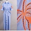 Jurk Paris blauw/oranje