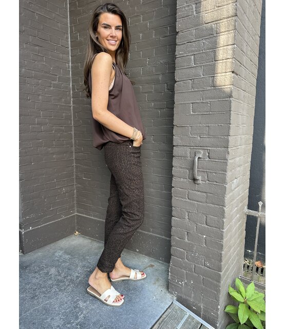 Jeans Mom Panter Bruin