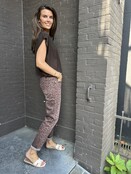 Jeans Mom Panter Camel
