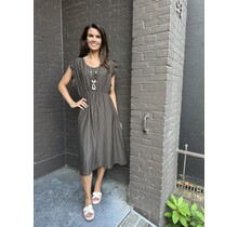 Jurk Ruffle Bruin