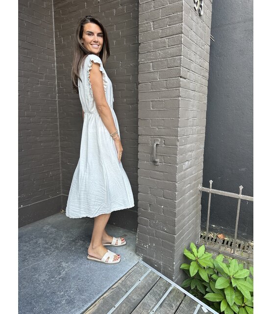 Jurk Ruffle Beige