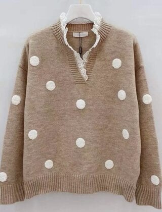 Trui Dots Beige