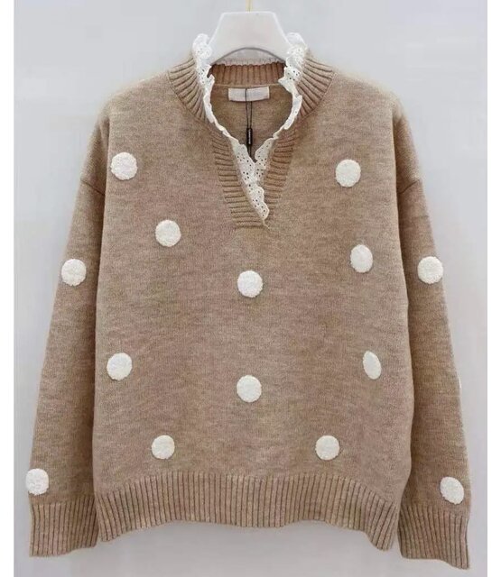 Trui Dots Beige