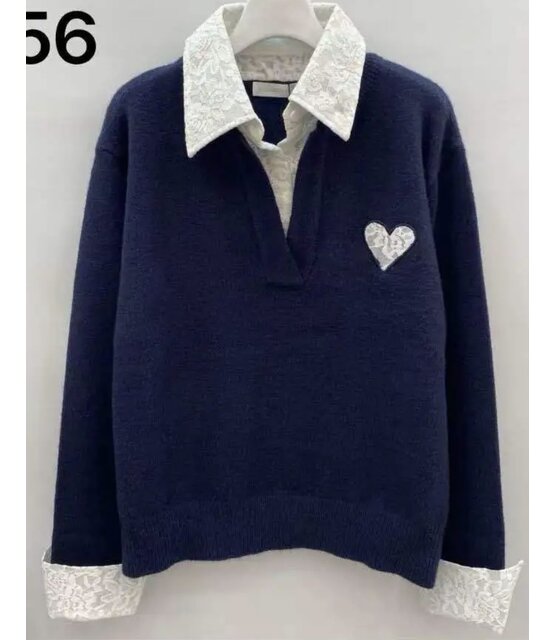 Trui Charlotte Donkerblauw