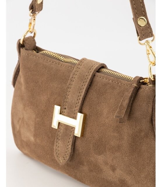 Tas Burnley suede taupe