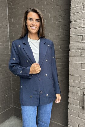 Blazer Hearts Donkerblauw