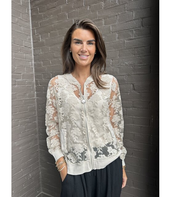 Jas Bomber Kant Beige