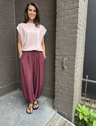 Broek Mandy Bordeaux