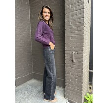Jeans wide leg Studs Zwart