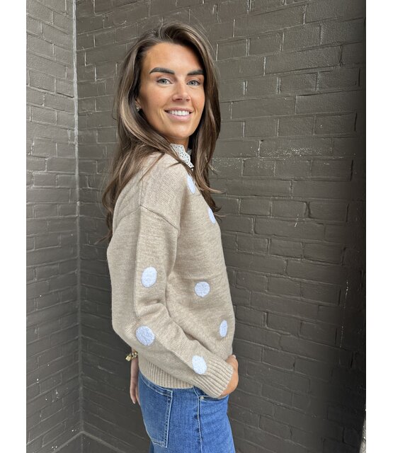 Trui Dots Beige