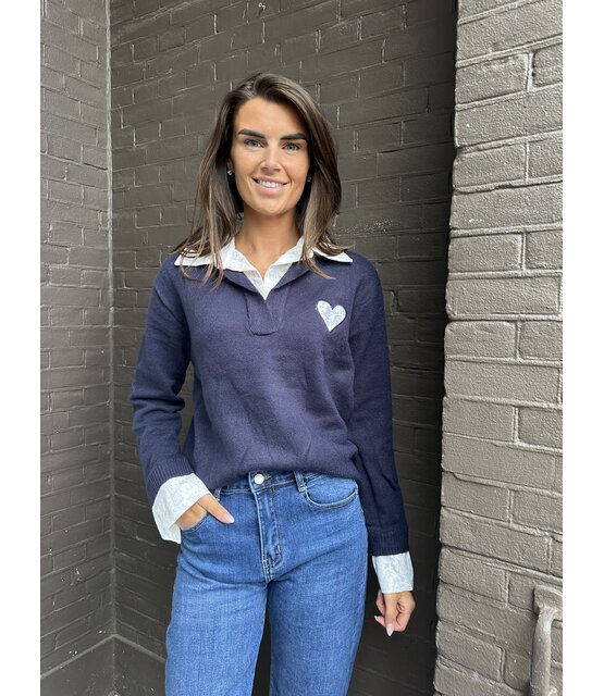 Trui Charlotte Donkerblauw