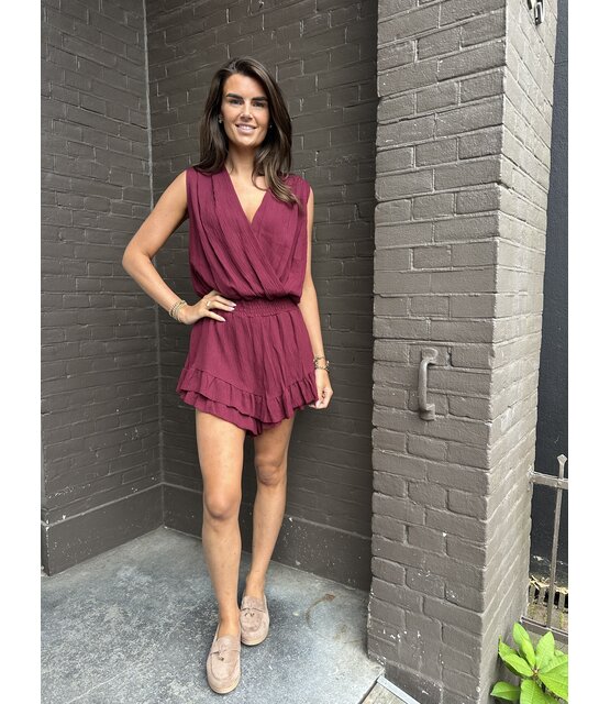 Playsuit Manon bordeaux