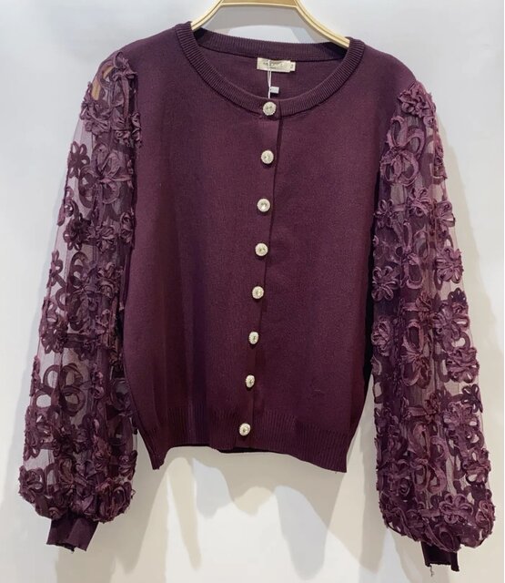 vest Roos Bordeaux