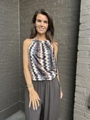 Top Halter Bianca Zwart