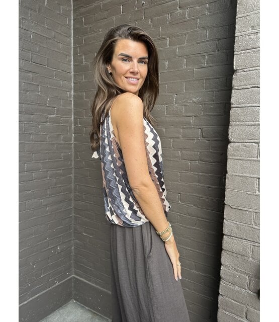 Top Halter Bianca Zwart