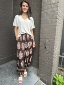 Broek Mandy Print Bruin