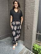 Broek Mandy Print Zwart