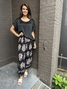 Broek Mandy Print Zwart