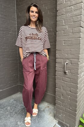 Broek Balloon Kim Bordeaux