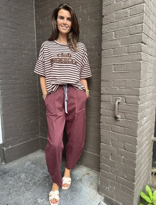 Broek Balloon Kim Bordeaux