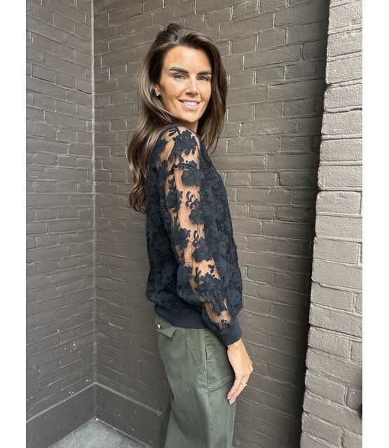 Jas Bomber kant zwart