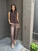 Jeans Mom Panter Camel