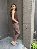 Jeans Mom Panter Camel