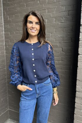 Vest Roos Donkerblauw