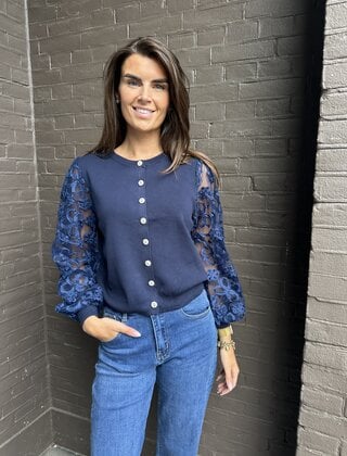 Vest Roos Donkerblauw