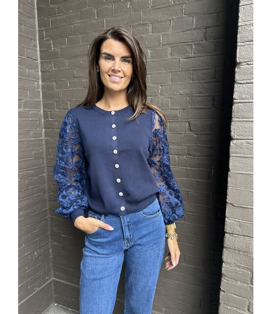 Vest Roos Donkerblauw