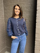 Vest Roos Donkerblauw