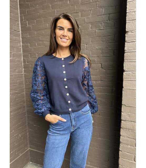 Vest Roos Donkerblauw