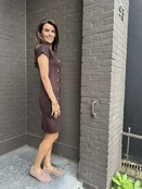Jurk Brigitte bruin
