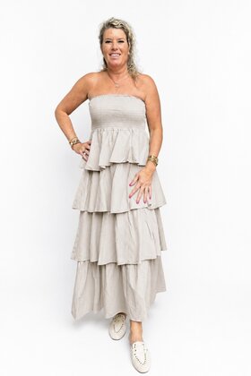 Jurk Chantal taupe