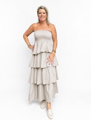 Jurk Chantal taupe