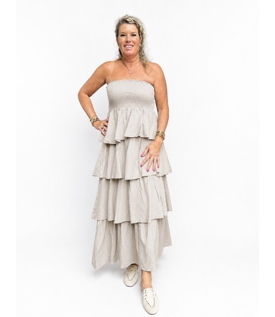 Jurk Chantal taupe