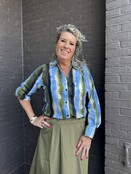 Blouse Huda Blauw/groen