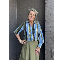 Blouse Huda Blauw/groen