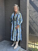 Jurk Hiltje Blauw/groen