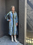 Jurk Hiltje Blauw/groen