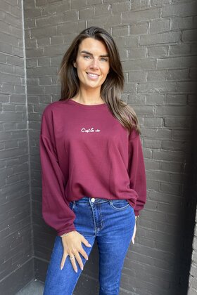 Sweater C'est la vie Bordeaux