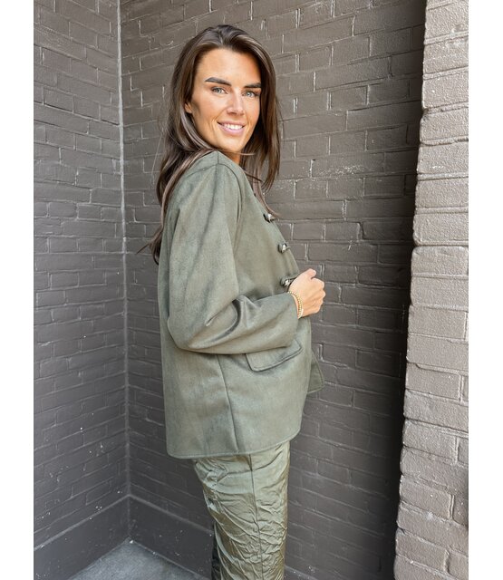 Jas babette groen