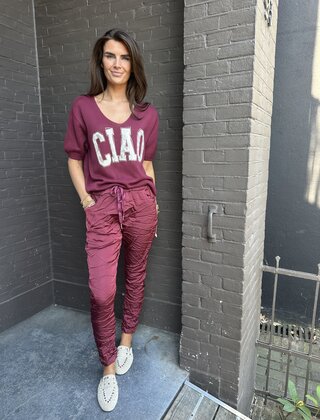 Broek Sascha Bordeaux