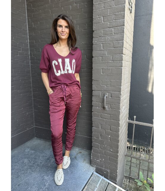 Broek Sascha Bordeaux