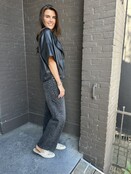 Jeans Panter Wide Leg Grijs