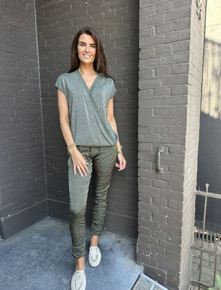 Broek Sascha Army groen