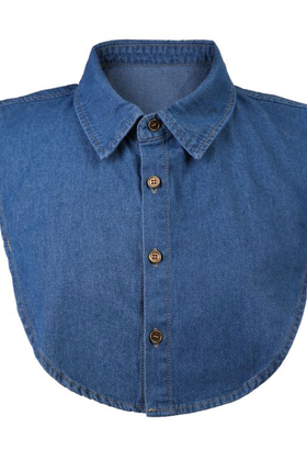 Kraagje Denim Donkerblauw