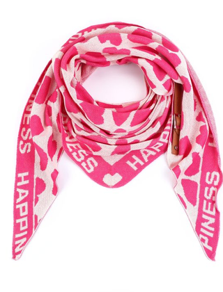 Sjaal Happiness Panter Roze