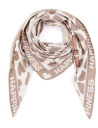 Sjaal Happiness Panter Beige