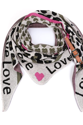 Sjaal Love Panter groen